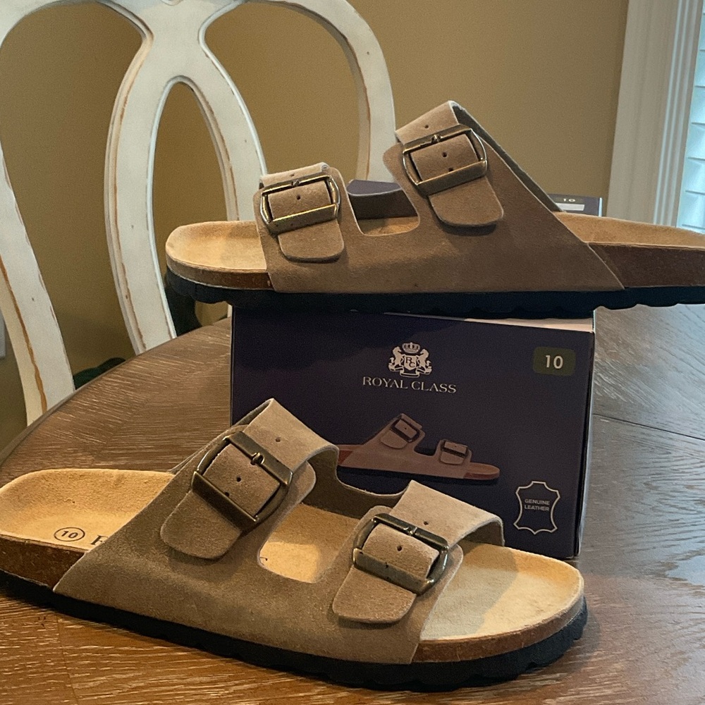 Royal Class Men's Brown Sandals Size 10
